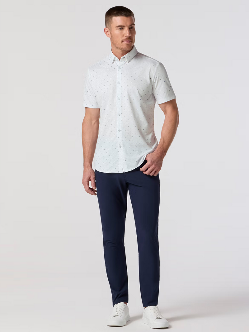 Halyard Short Sleeve in White Dot