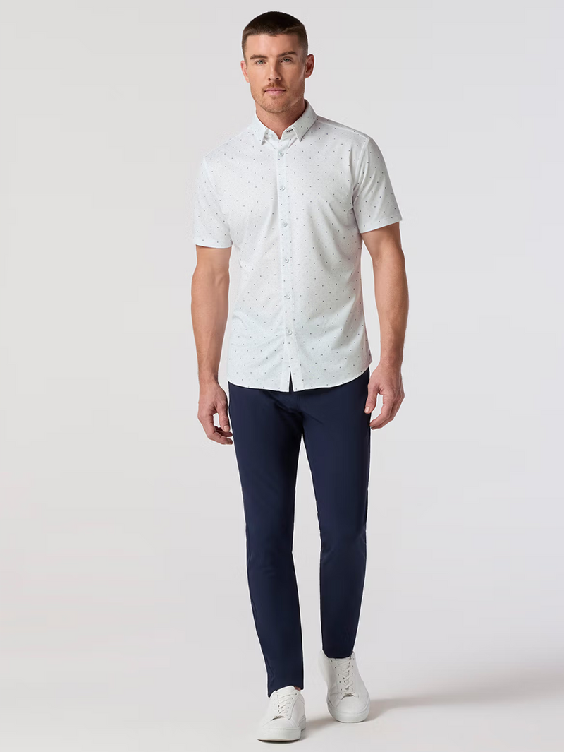 Halyard Short Sleeve in White Dot