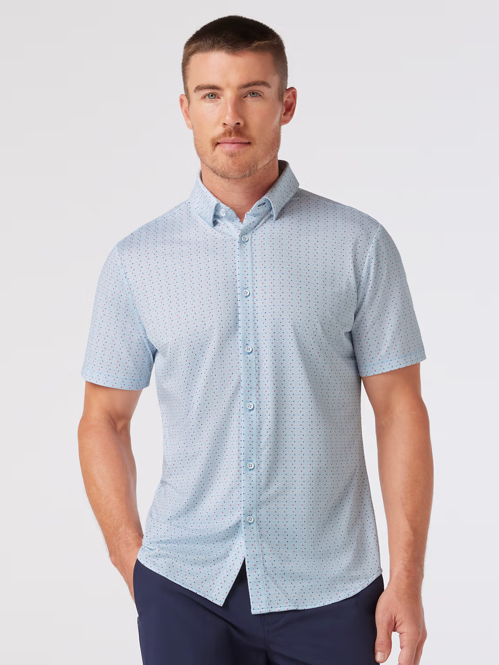 Halyard Short Sleeve in Light Blue Trellus
