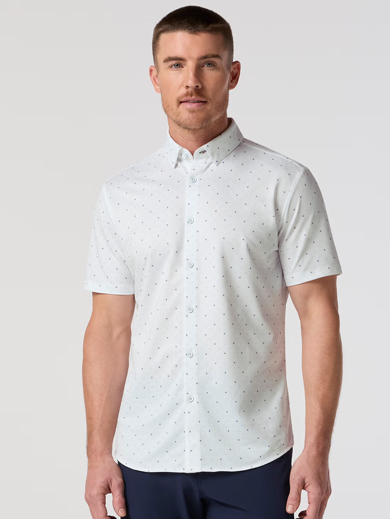 Halyard Short Sleeve in White Dot