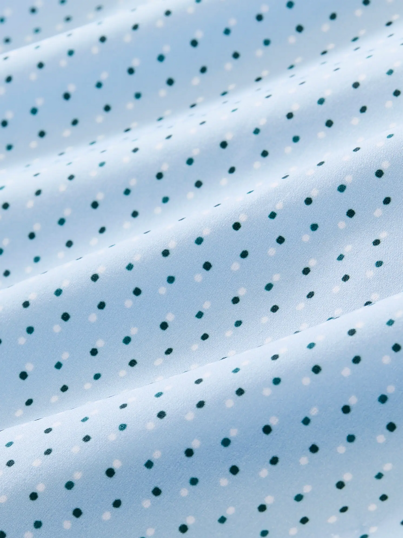 Leeward Long Sleeve Shirt in Steel Blue Multi Micro Dot