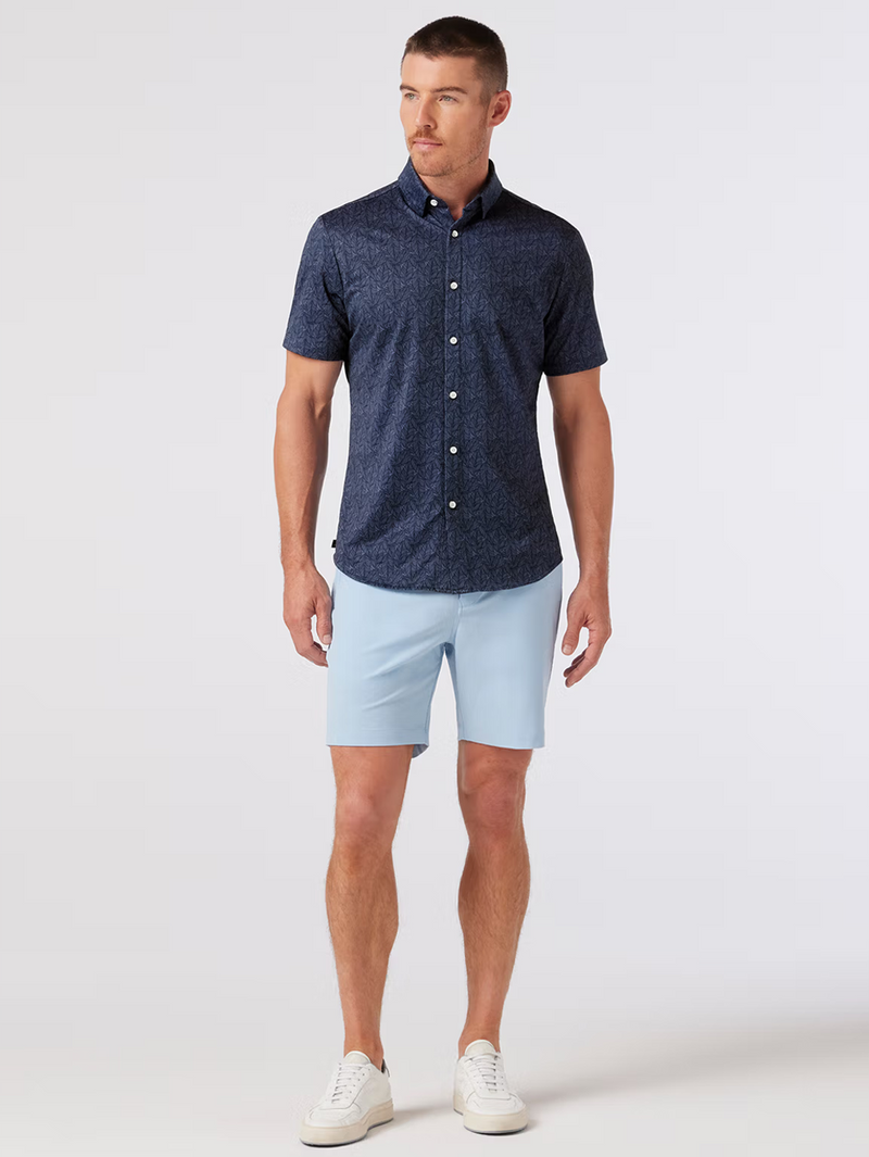 Halyard Short Sleeve in Coastal Fjord Coffee Leaves