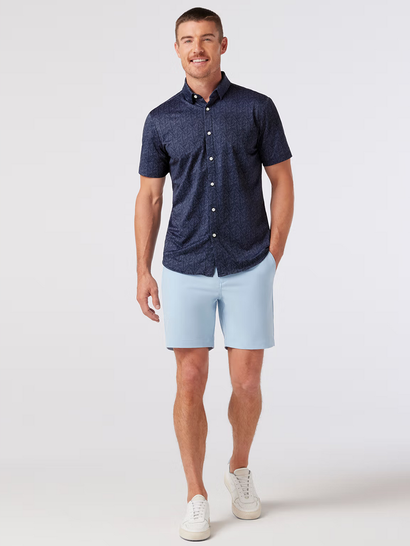 Halyard Short Sleeve in Coastal Fjord Coffee Leaves