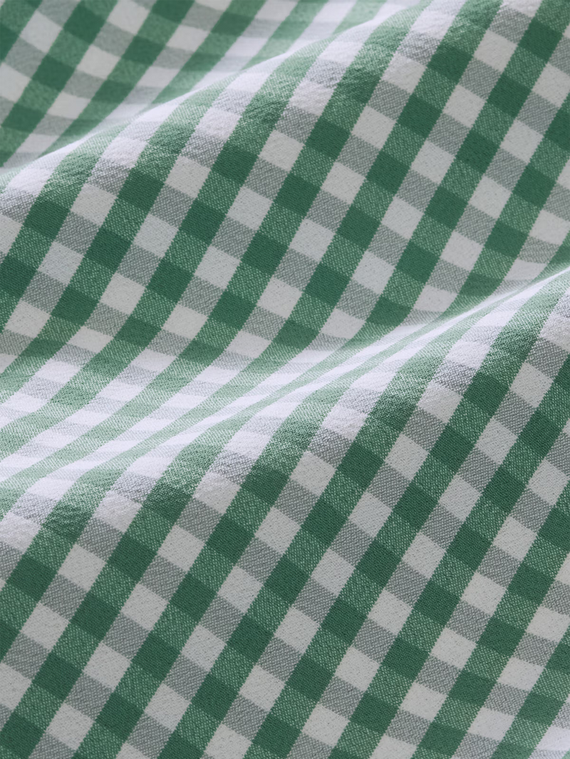 Leeward No Tuck Dress Shirt in Leaf Alamo Gingham