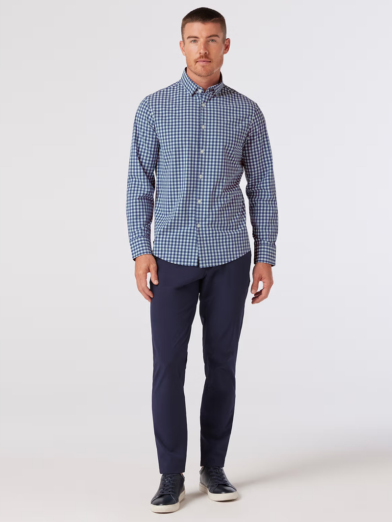 Leeward No Tuck Dress Shirt in Coastal Fjord Todos Plaid