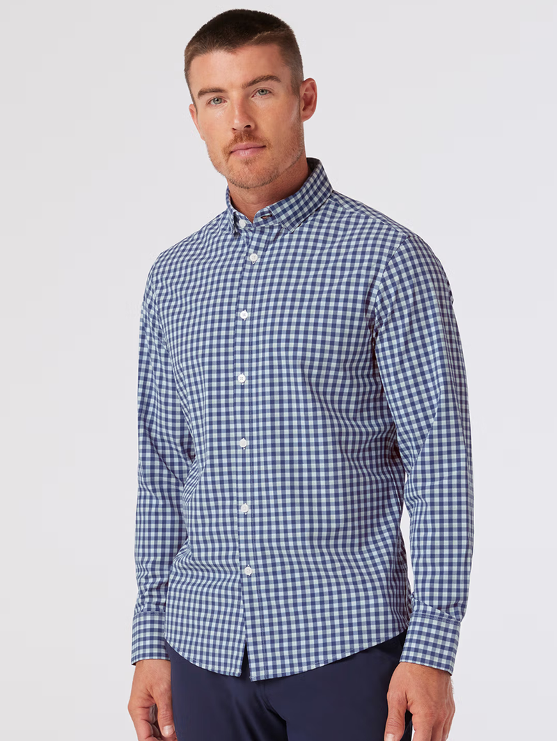 Leeward No Tuck Dress Shirt in Coastal Fjord Todos Plaid