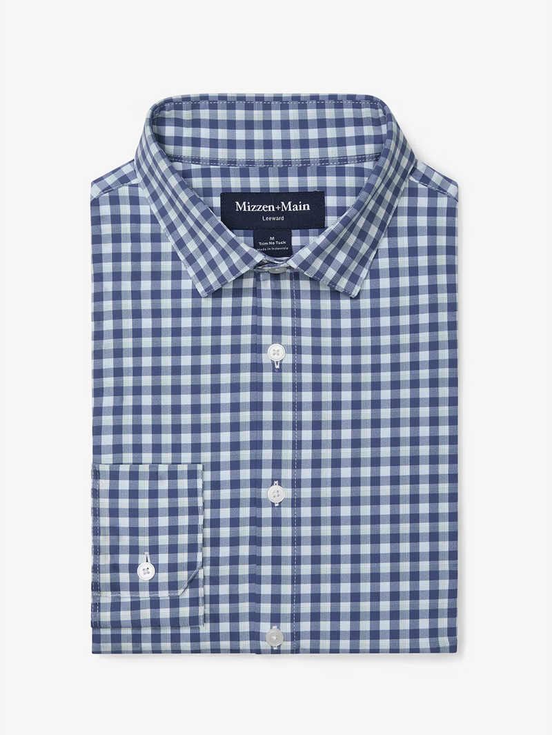Leeward No Tuck Dress Shirt in Coastal Fjord Todos Plaid