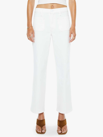 Patch Pocket Mid Rise Maven Ankle Jean in Totally Innocent