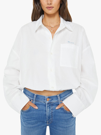 MOTHER The Scrunchie Frenchie in White in White – Image 1