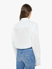 MOTHER The Scrunchie Frenchie in White in White – Image 2
