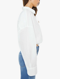MOTHER The Scrunchie Frenchie in White in White – Image 4