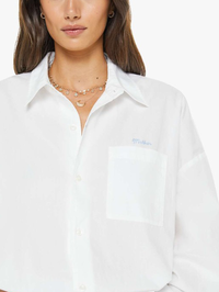 MOTHER The Scrunchie Frenchie in White in White – Image 5