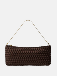 Gala Clutch Satin in Chocolate