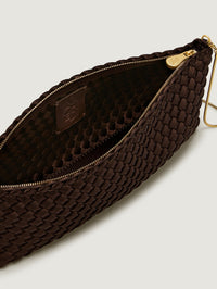 NAGHEDI Gala Clutch Satin in Chocolate – Image 2