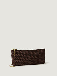 NAGHEDI Gala Clutch Satin in Chocolate – Image 3