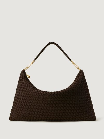 Porto Medium Half Moon Bag In Chocolate