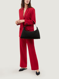 NAGHEDI Porto Medium Half-Moon Bag in Onyx - 6