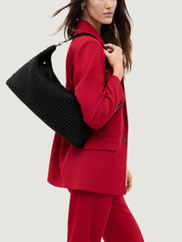 NAGHEDI Porto Medium Half-Moon Bag in Onyx - 5