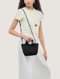 NAGHEDI ST. BARTHS PETIT TOTE BEADS IN ONYX - 5