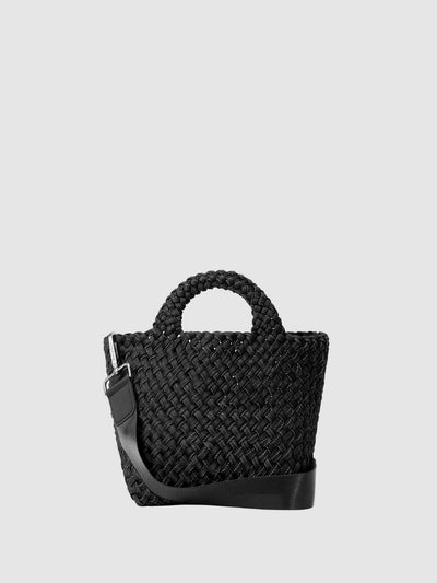 St. Barths Small Tote Double Weave In Jet