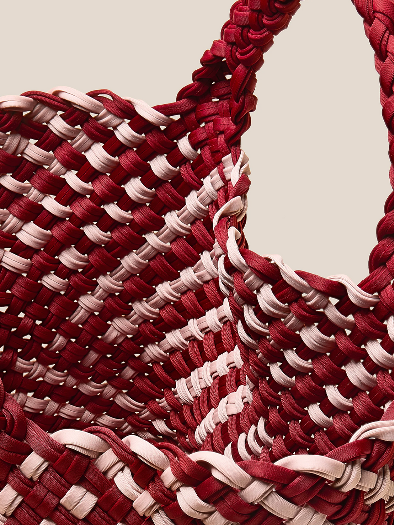 St. Barths Medium Tote Double Weave in Lychee