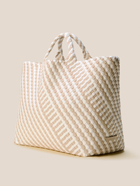 St. Barths Large Tote Striped Geo in Mykonos