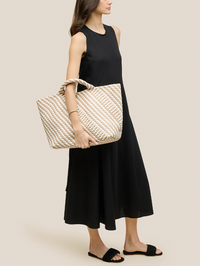 St. Barths Large Tote Striped Geo in Mykonos