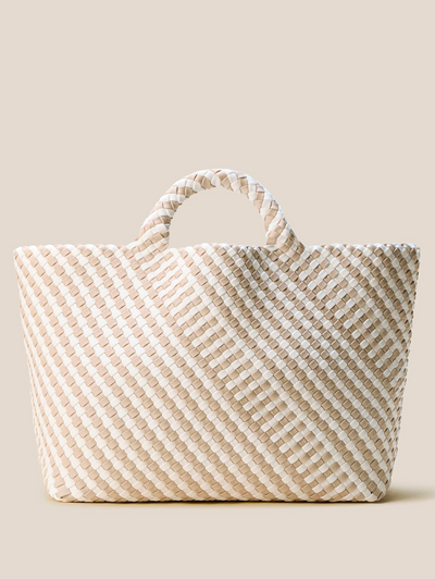 St. Barths Large Tote Striped Geo in Mykonos