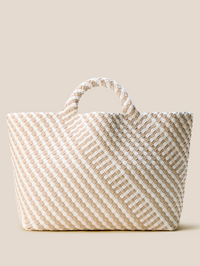 St. Barths Large Tote Striped Geo in Mykonos