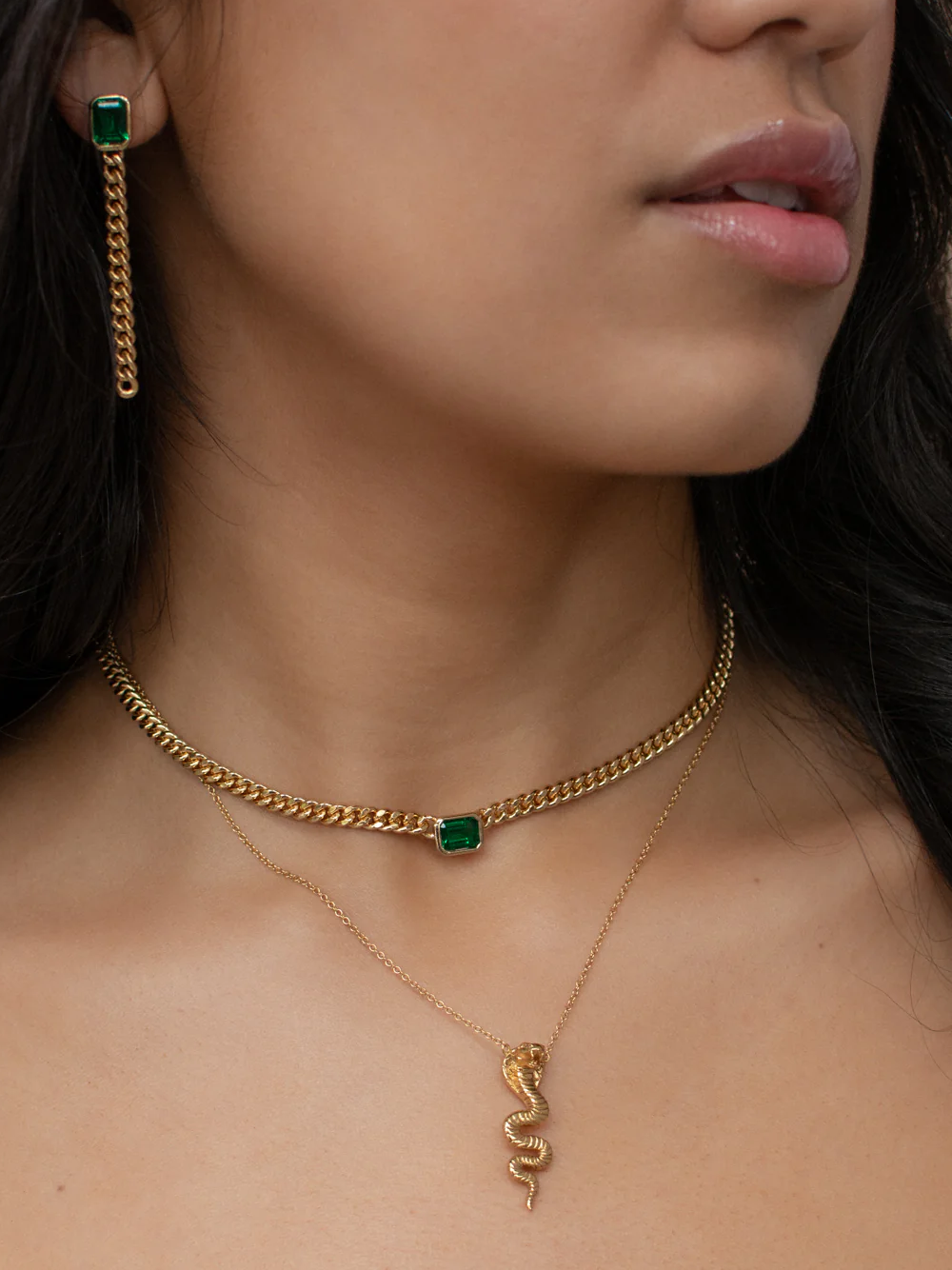 Emerald Manhattan Chain Choker