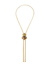 The Blythe Bolo with Citrine and Smokey Topaz in Gold