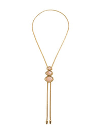 The Merriam Bolo with Rose Quartz in Gold