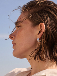Nelle Hoops in High Polish Silver