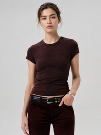 Nello Tee in Heather Mahogany