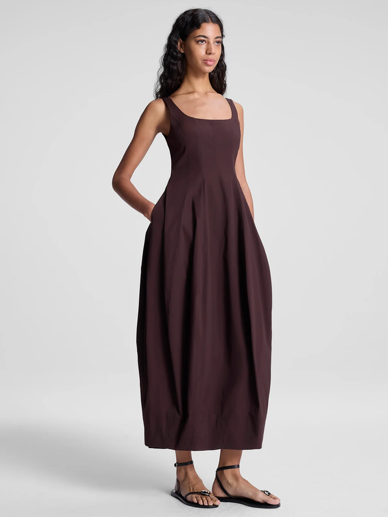 Veda Stretch Cotton Midi Dress