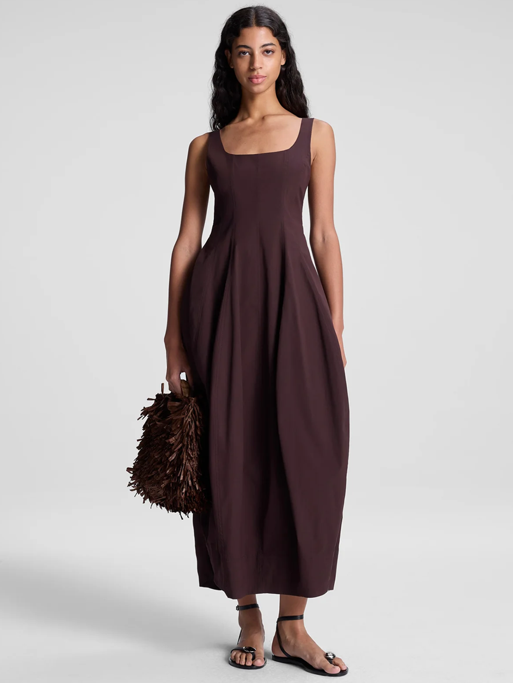 Veda Stretch Cotton Midi Dress