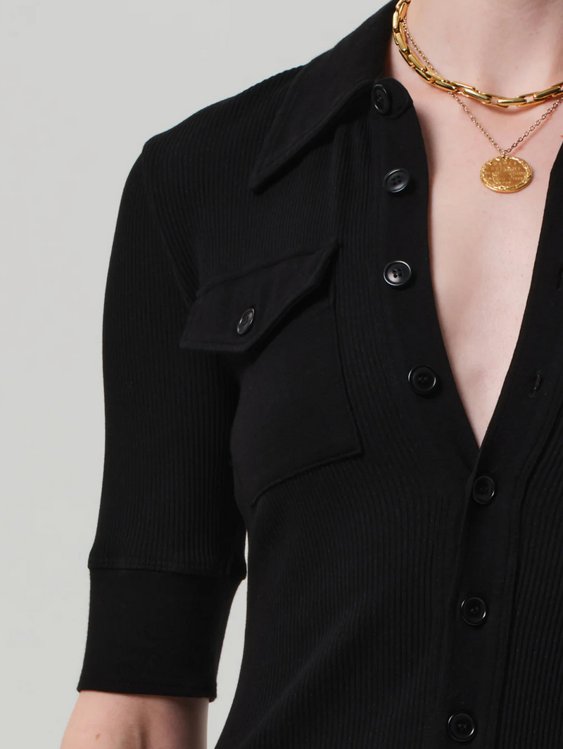 Amina Polo Dress In Black