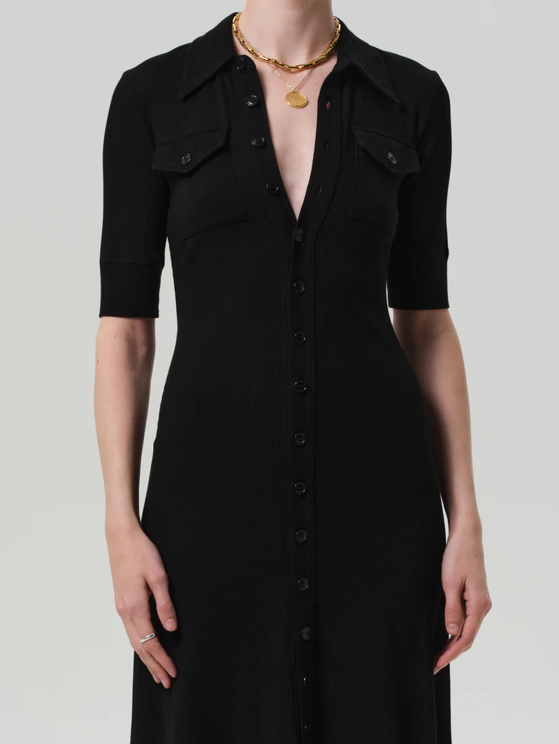 Amina Polo Dress In Black
