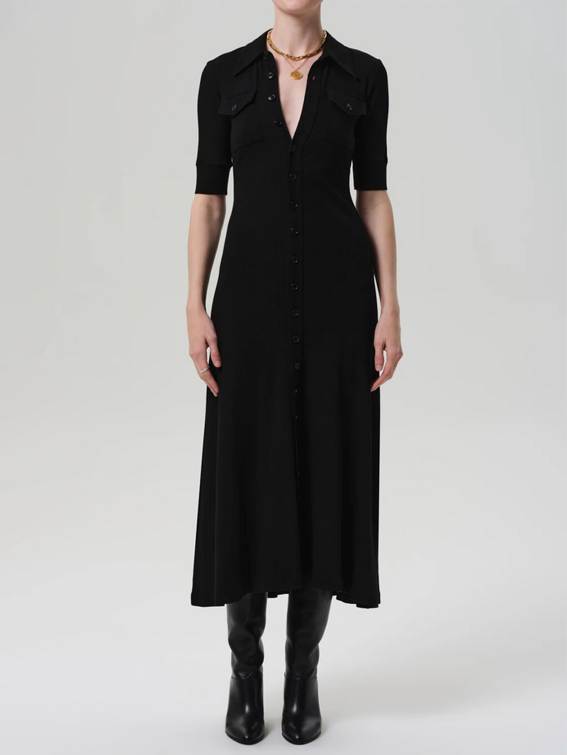 Amina Polo Dress In Black