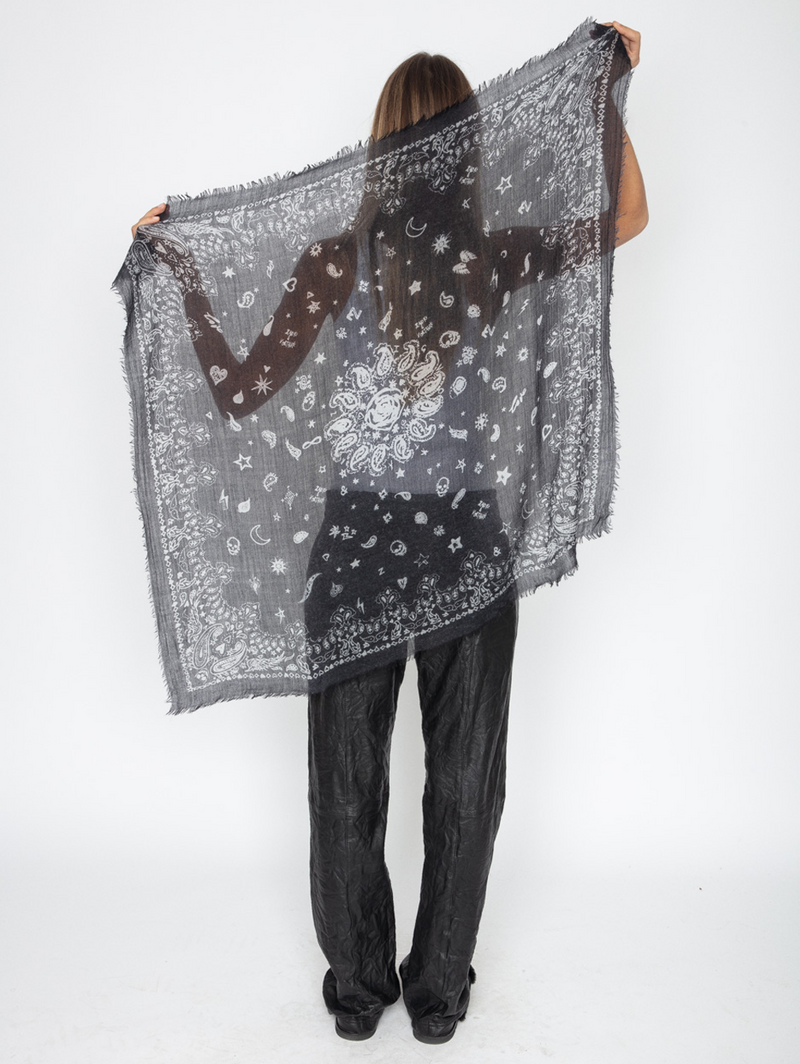 Nuage Bandana Scarf in Black