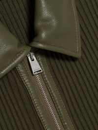 Ismelle Collared Midi Dress in Dark Olive