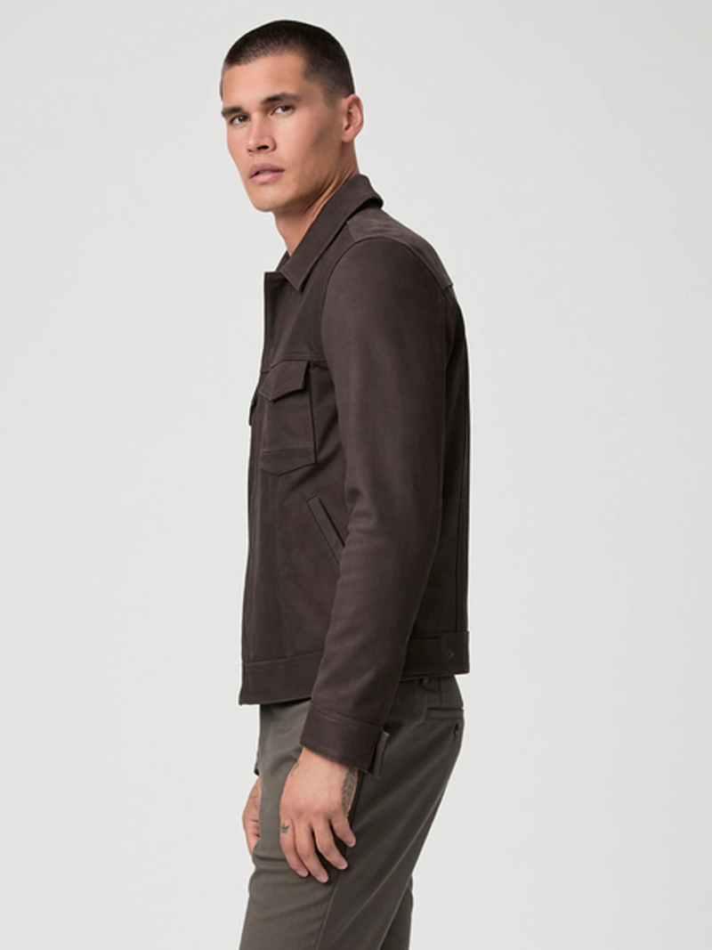 Pedro Leather Jacket in Dark Chocolate