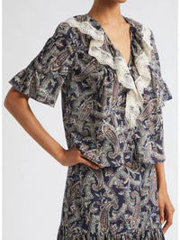 Pamelis Top in Navy Multi