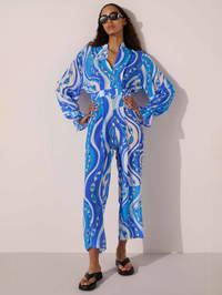 Ocean Eyes Felix Silk Jumpsuit