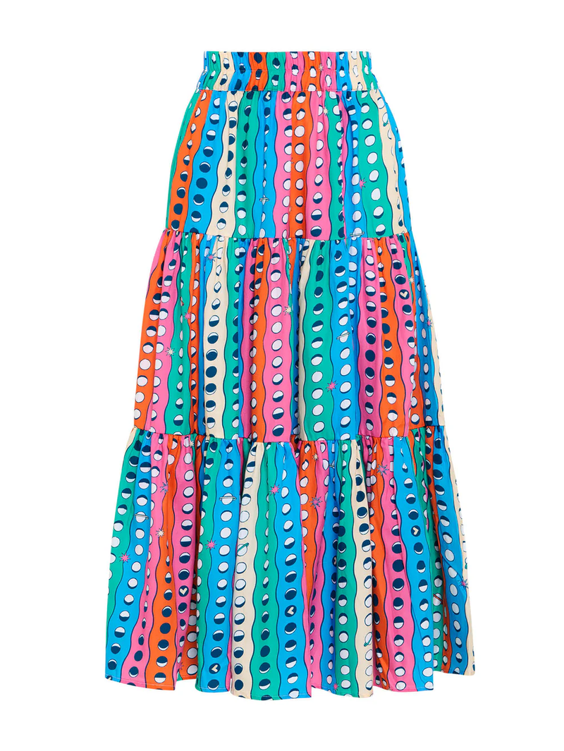 Moonshine Ruffle Midi Skirt
