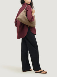 Porto Medium Half Moon Bag In Cashmere