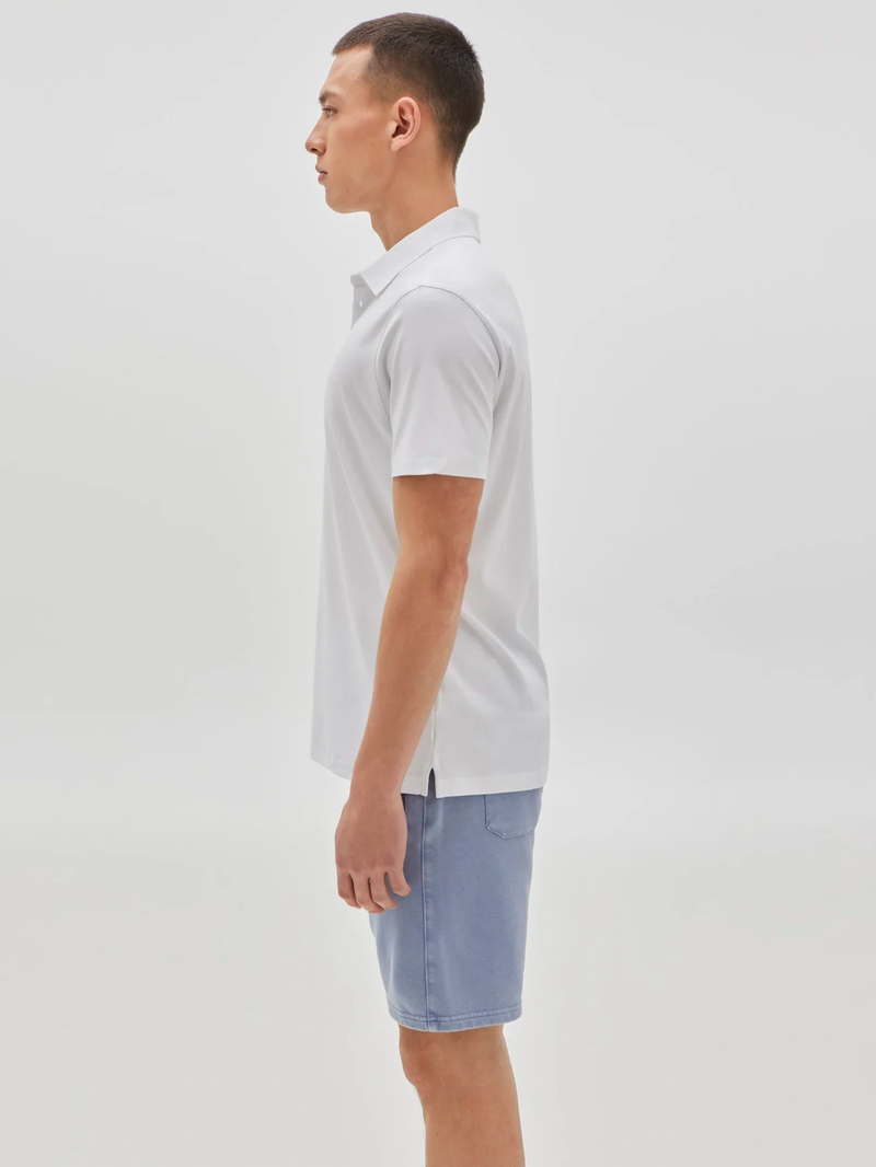 Georgia Short Sleeve Polo in White