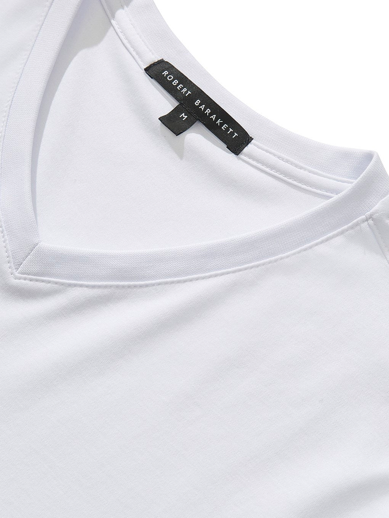 Short Sleeve V in White