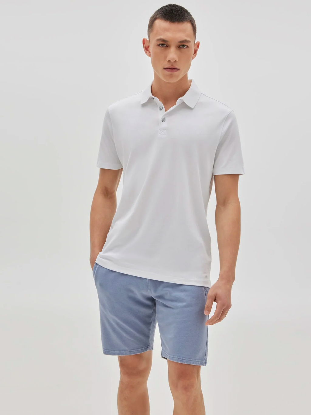 Georgia Short Sleeve Polo in White