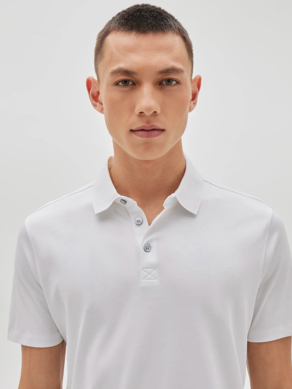 Georgia Short Sleeve Polo in White